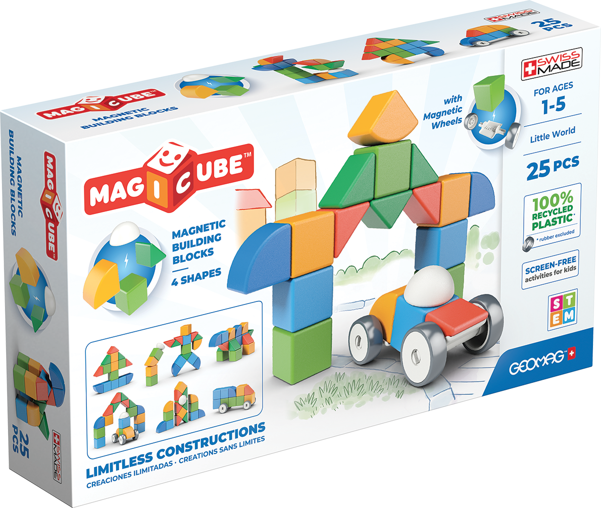 Geomag Magnetic Toys | Magicube Shapes Recycled 25 pcs