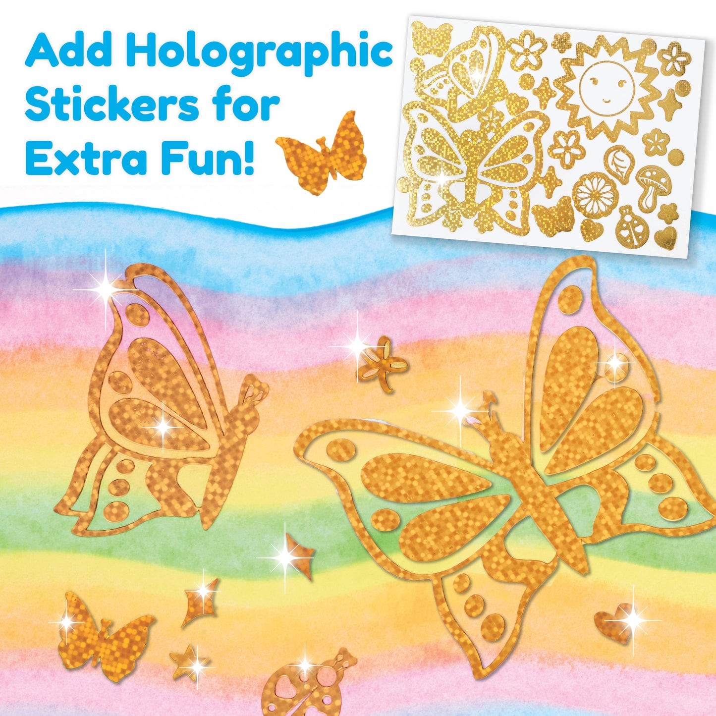 Squeegeez Magic Reveal Art Butterfly Paint Set for Kids