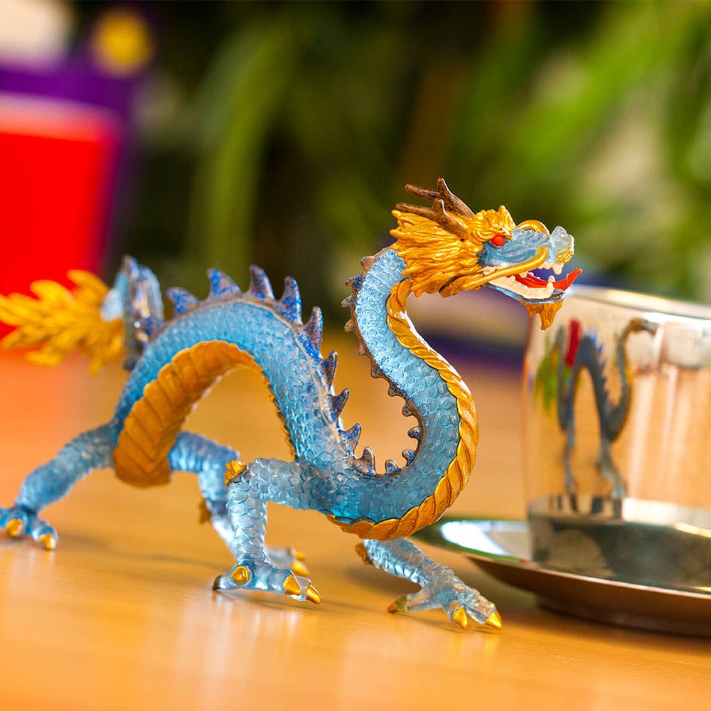 Krystal Blue Dragon Figurine Toy