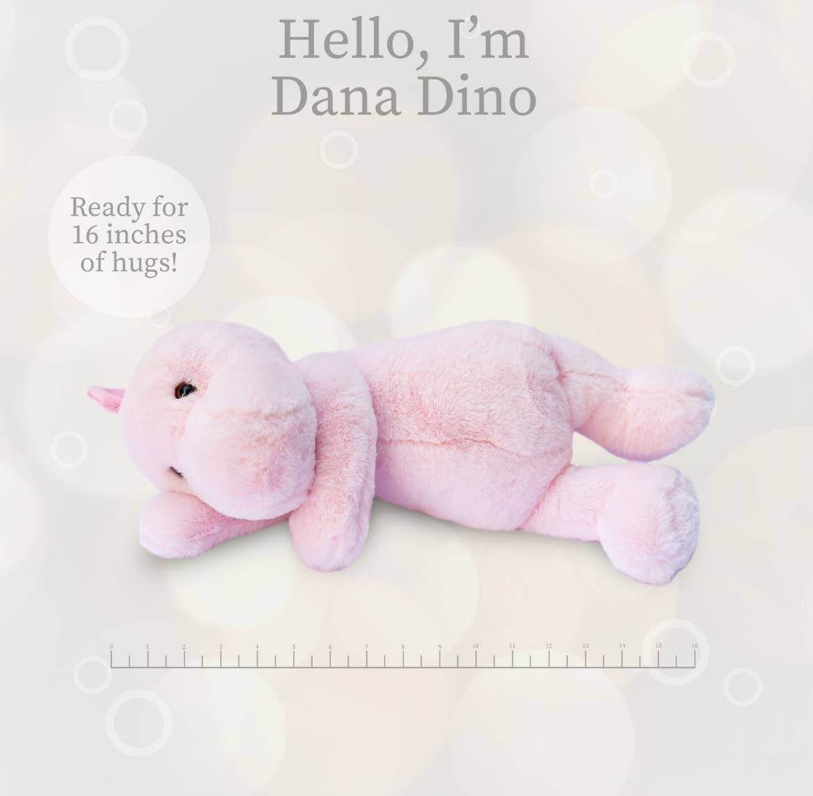 World's Softest Lushee 16 inch Pink Dino