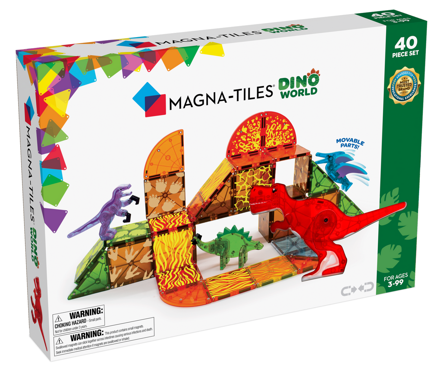 Magna-Tiles Dino World 40-Piece Set