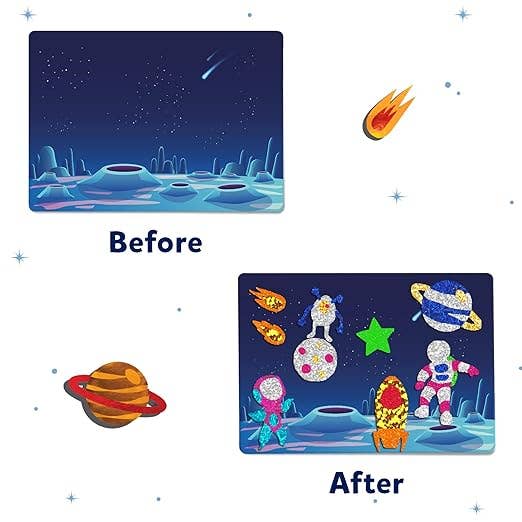Skillmatics - Foil Fun - Up in Space No Mess Art for Kids