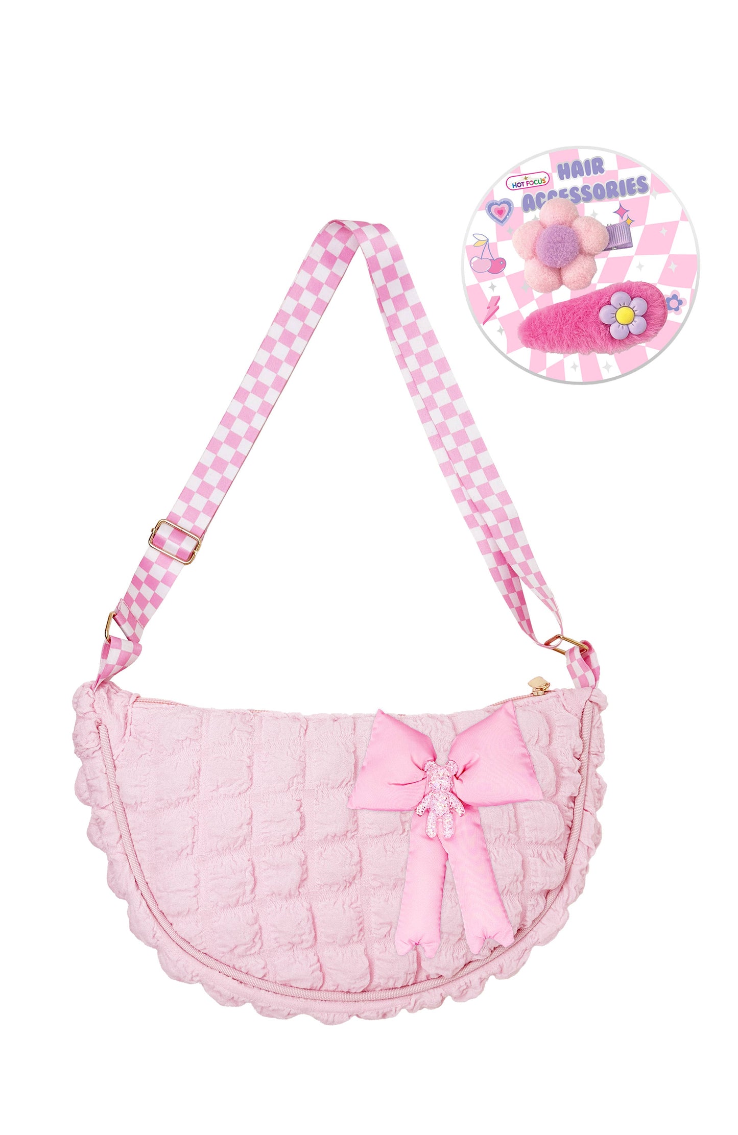 Bowtiful Puffer Crossbody Bag, Bowtiful
