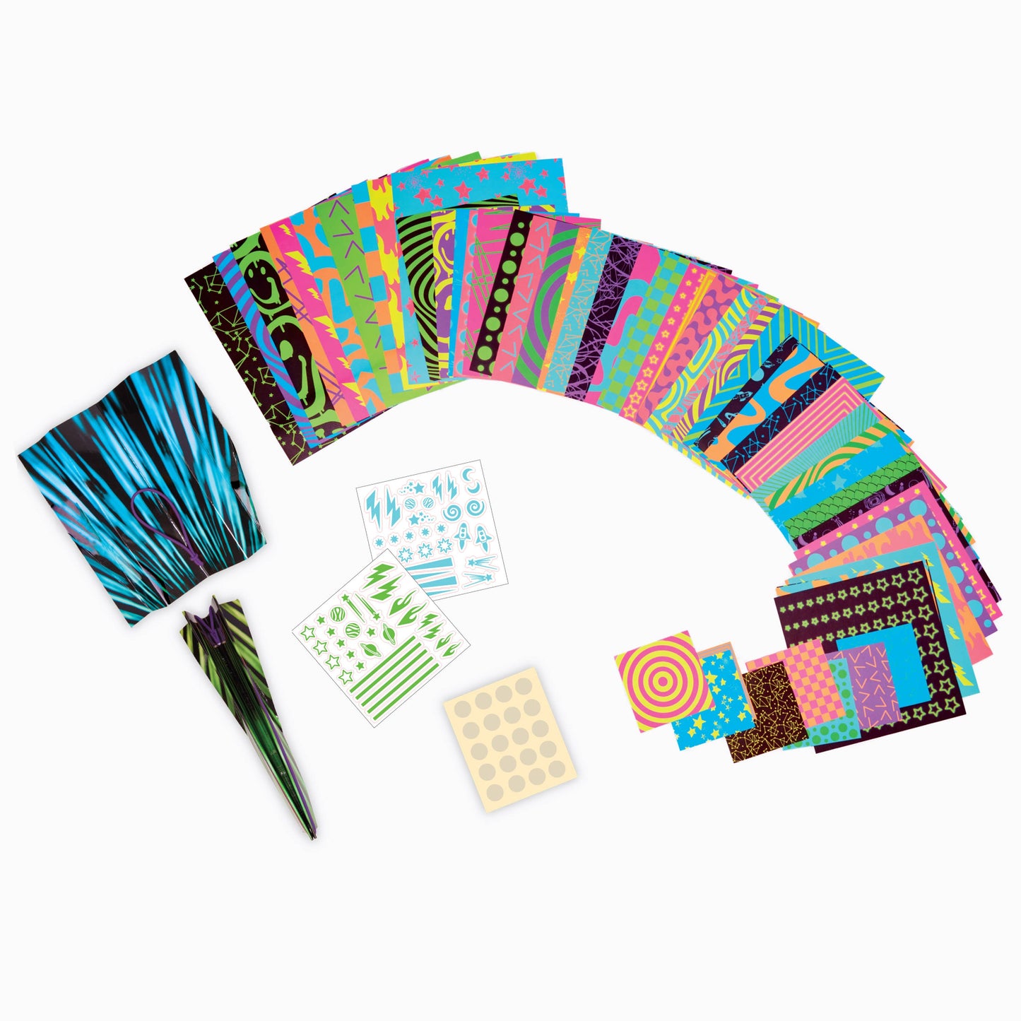 Stunt Squadron Neon Glow Paper Airplanes Craft Kit