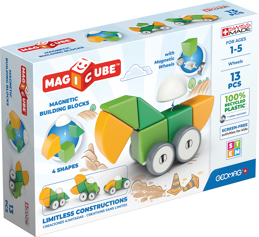 Geomag Magnetic Toys | Magicube Shapes Recycled 13 pcs