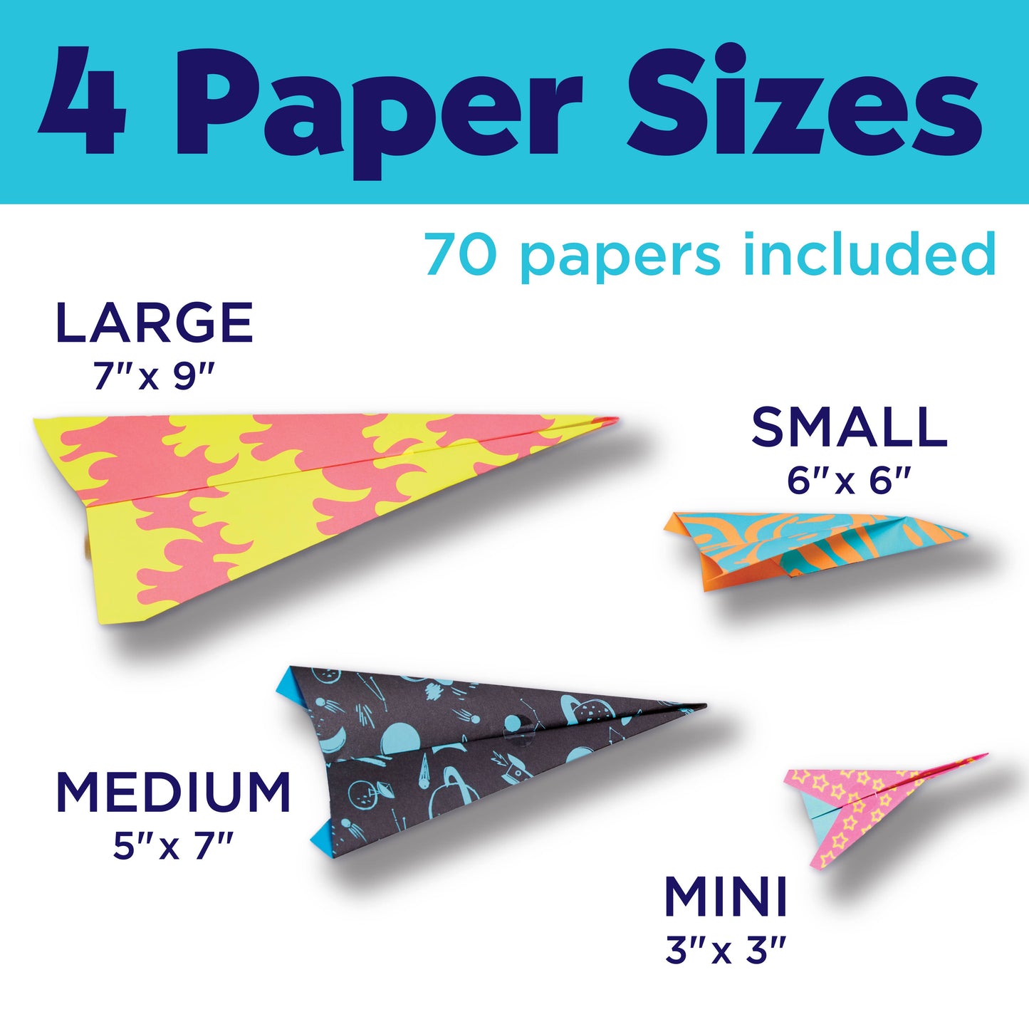 Stunt Squadron Neon Glow Paper Airplanes Craft Kit