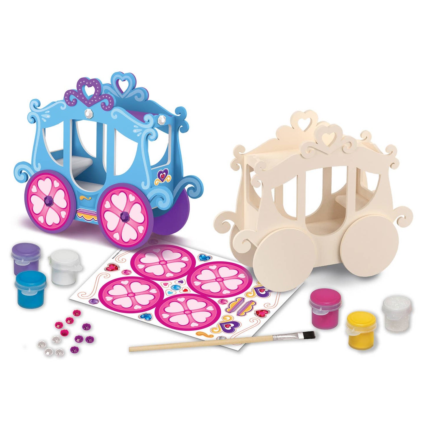 Princess Carriage Wood Paint Set