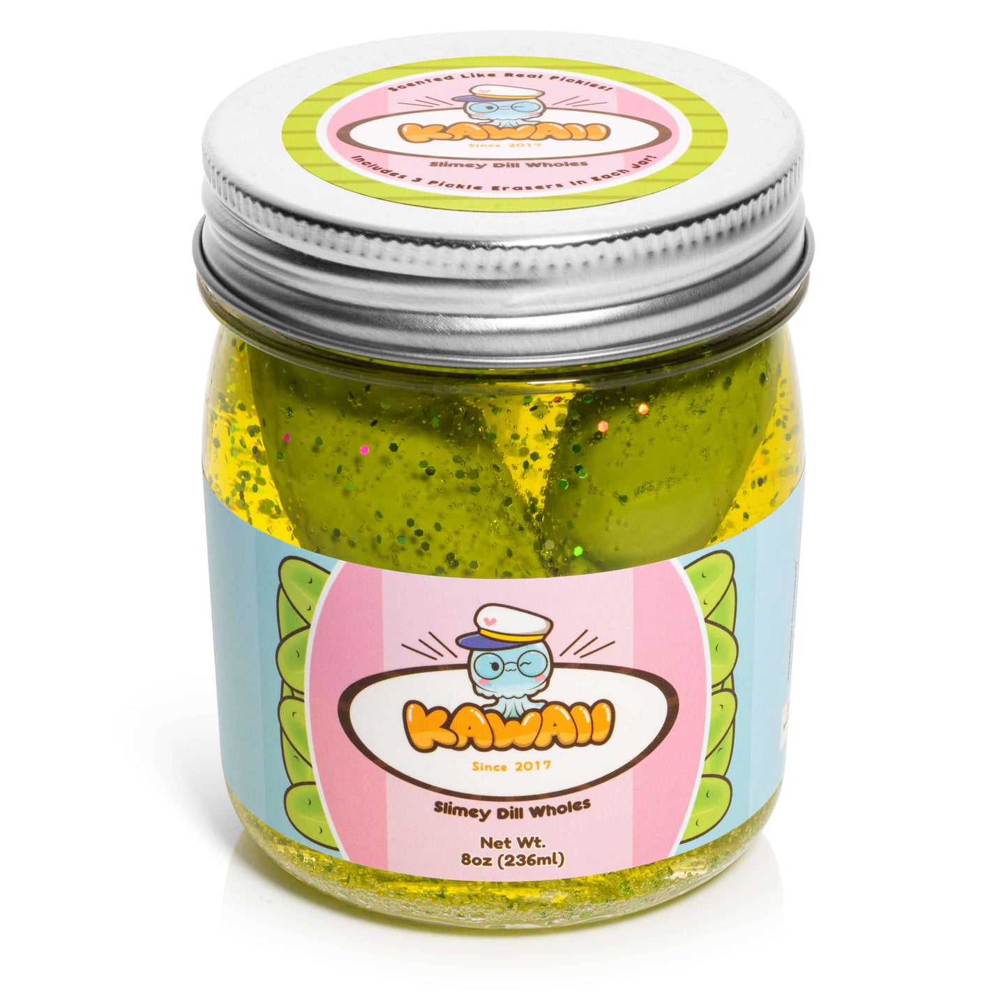 Shimmery Pickle Clear Slime (5pcs/case)