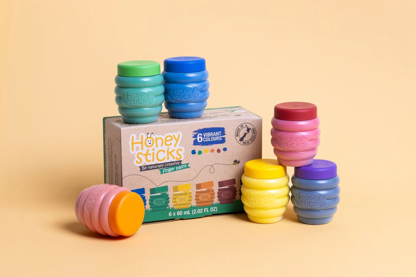 Honeysticks Finger Paint 55ml 6pk
