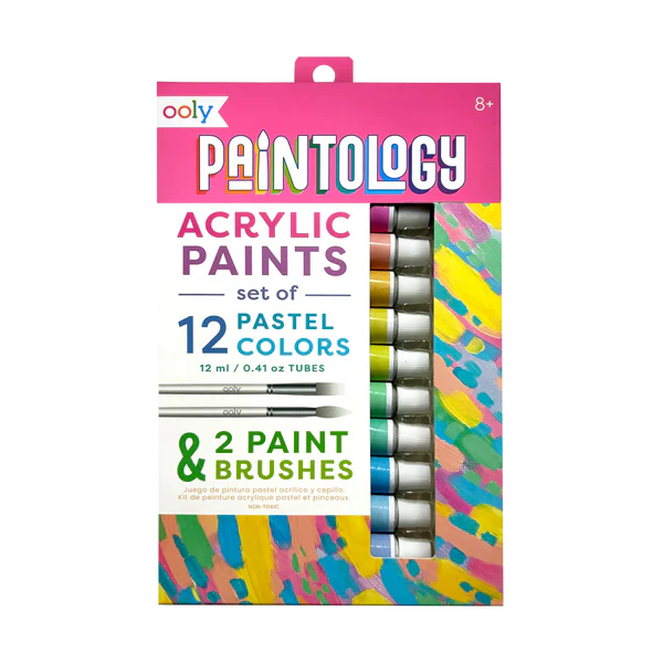 Paintology Acrylic Paints + 2 Brushes