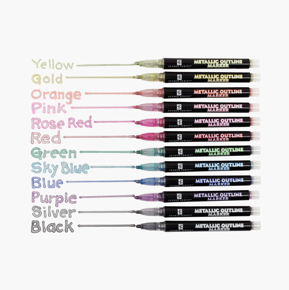 Metallic Outline Markers