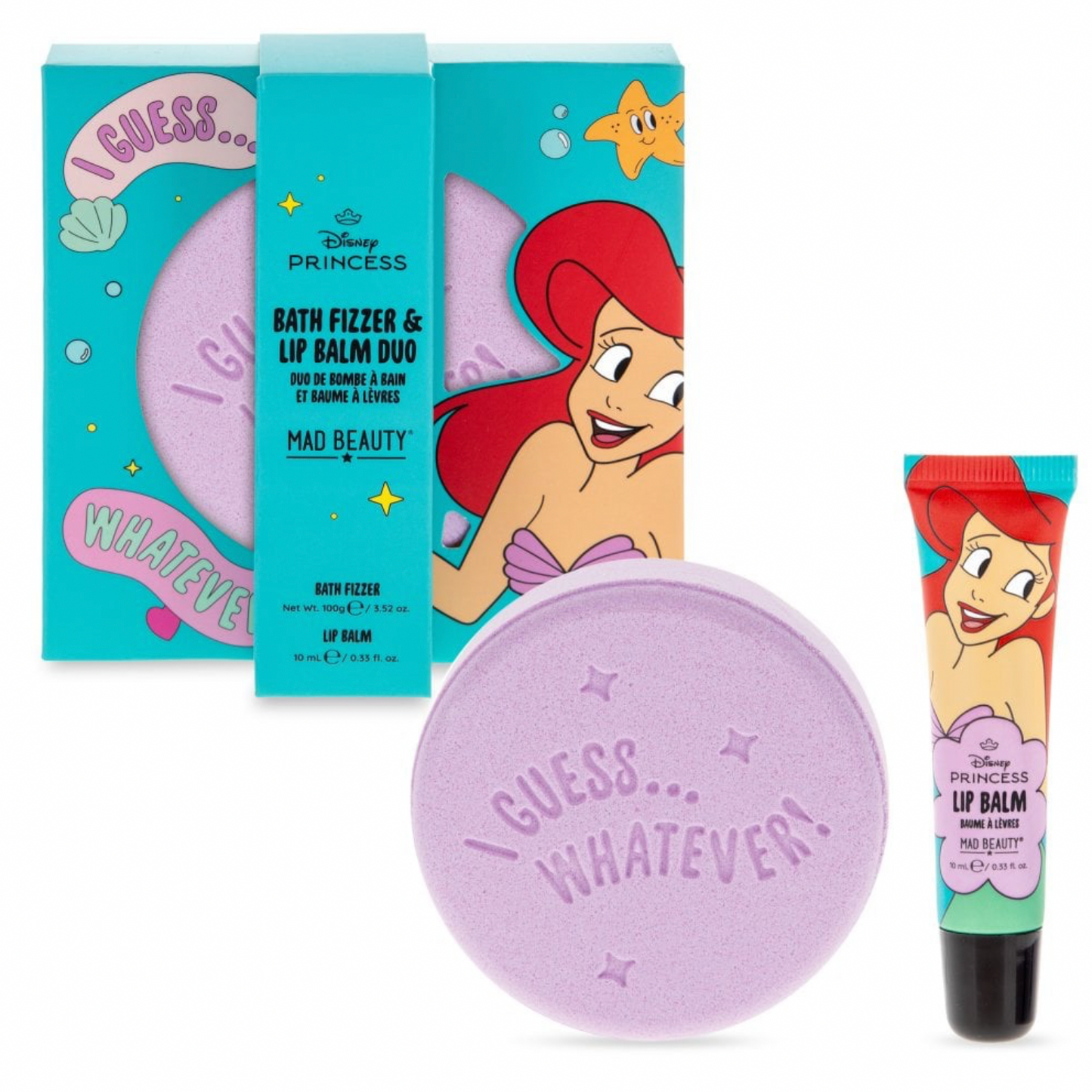Disney Princess Express Yourself Bath Fizzer & Lip Balm Set-Ariel