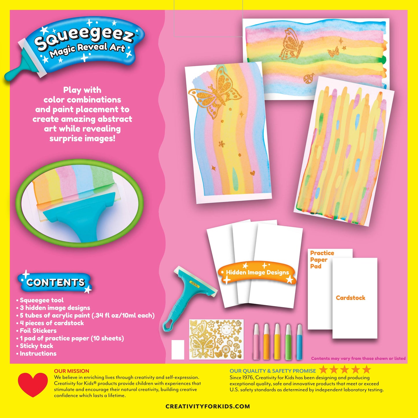 Squeegeez Magic Reveal Art Butterfly Paint Set for Kids