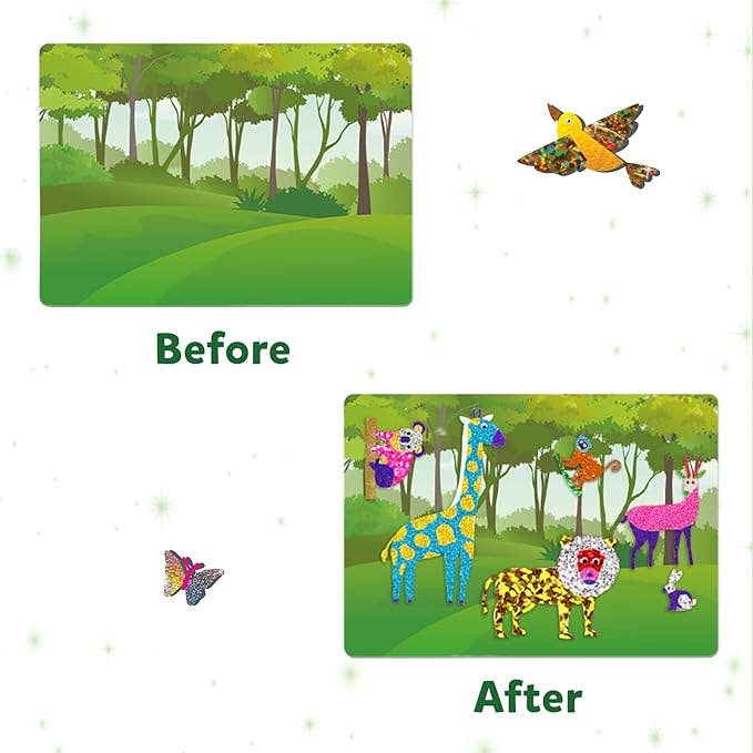 Skillmatics - Foil Fun - World Of Animals Craft Kits