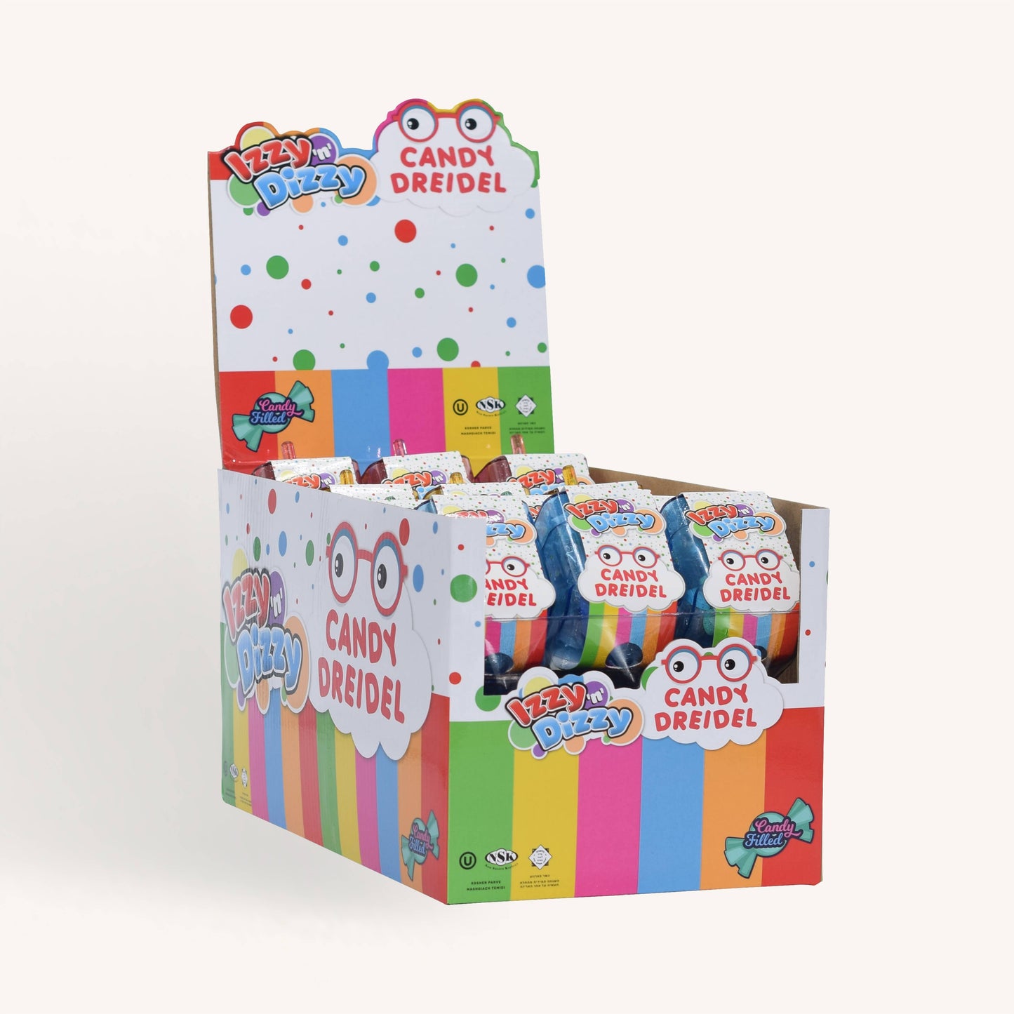 Candy Filled Dreidels - Assorted Colors