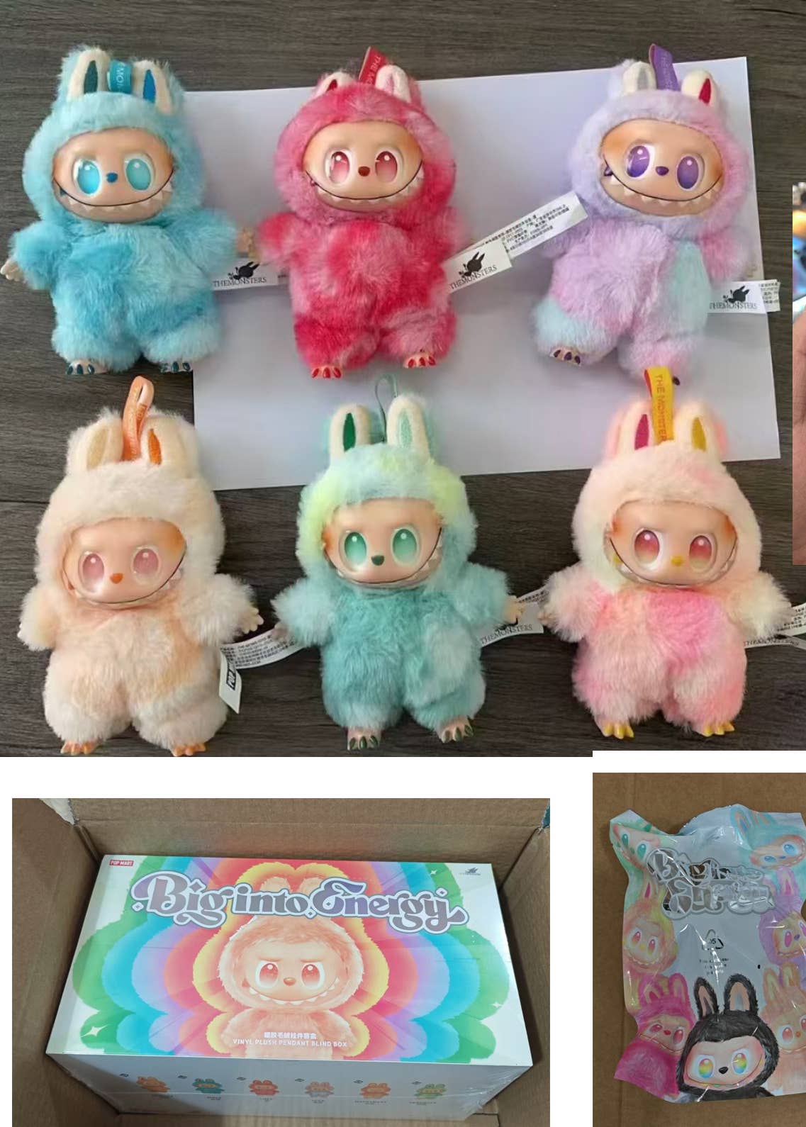 Labubu Style THE MONSTERS Big Into Energy Bag keychain: BOX