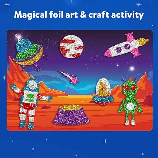 Skillmatics - Foil Fun - Up in Space No Mess Art for Kids