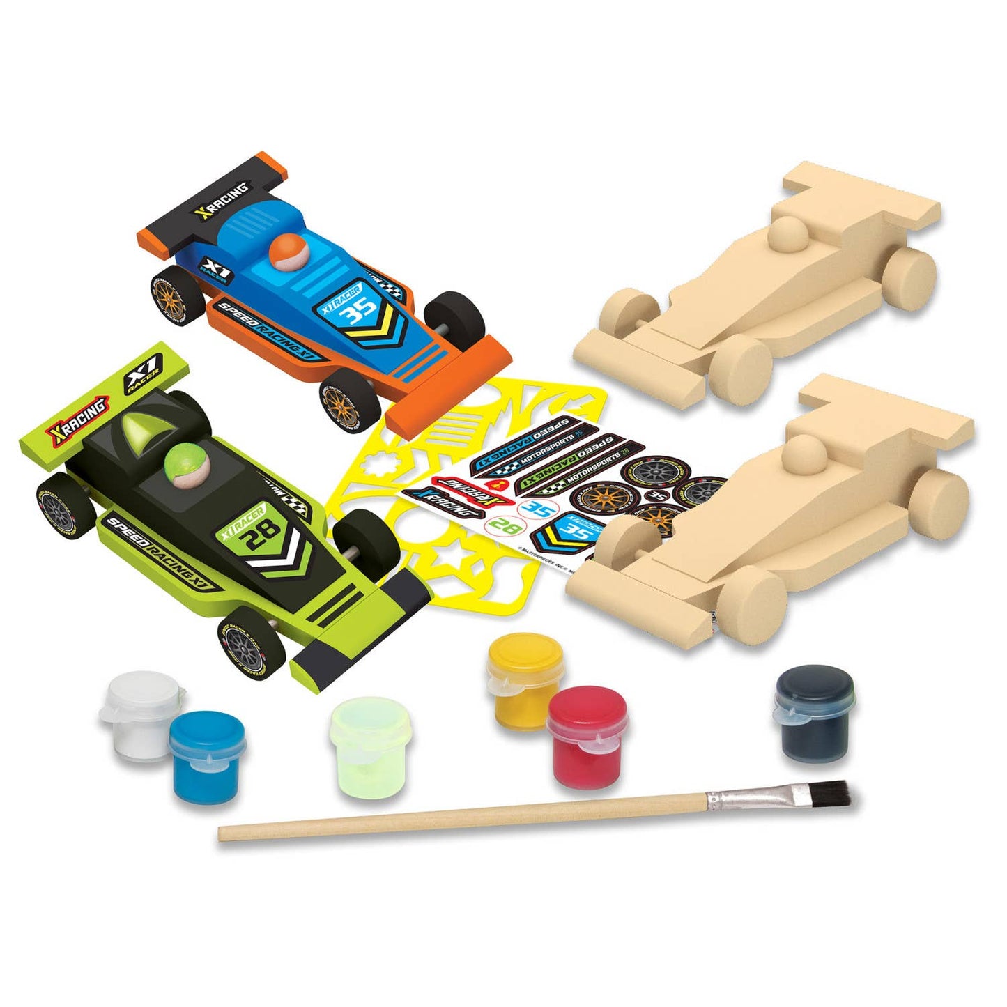 Double Racers Wood Paint Set