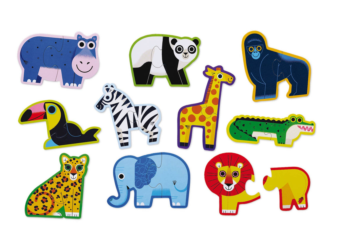 2-Piece Let's Begin Puzzle - Jungle
