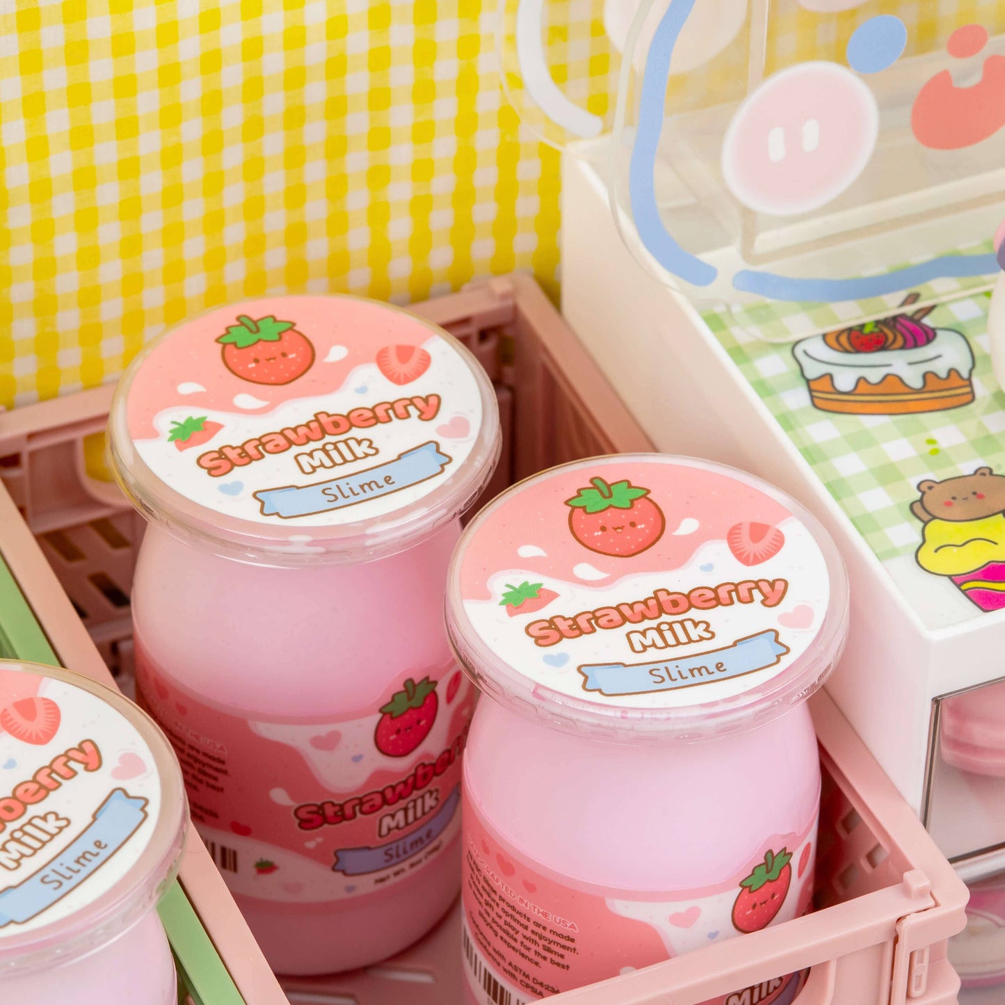 Strawberry Milk Glossy Slime (9pcs/case)