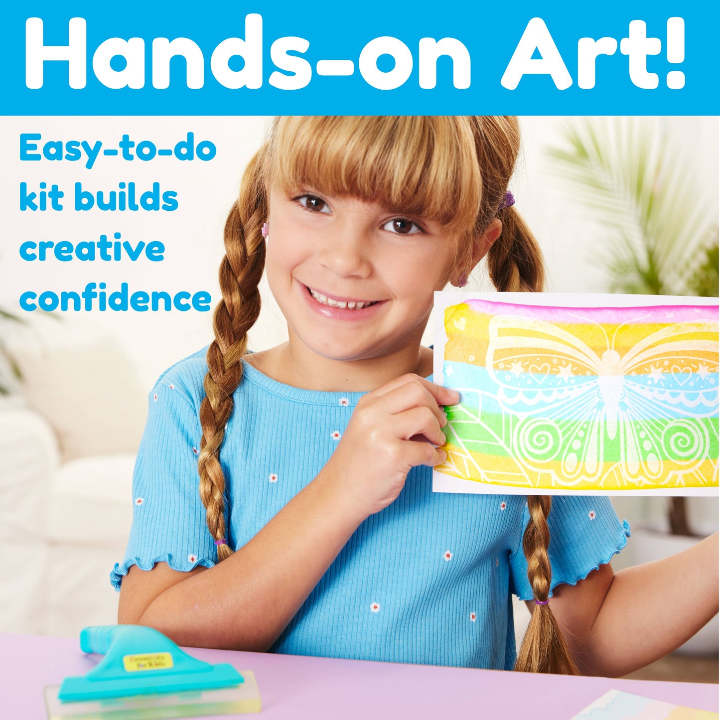 Squeegeez Magic Reveal Art Butterfly Paint Set for Kids
