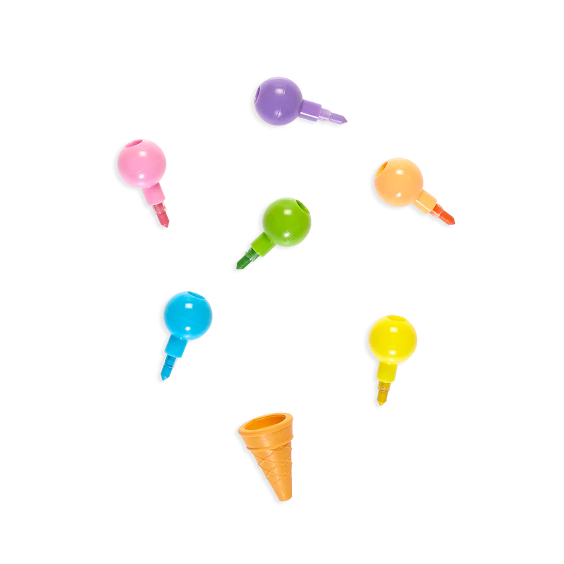 Rainbow Scoops Stacking Erasable Crayons