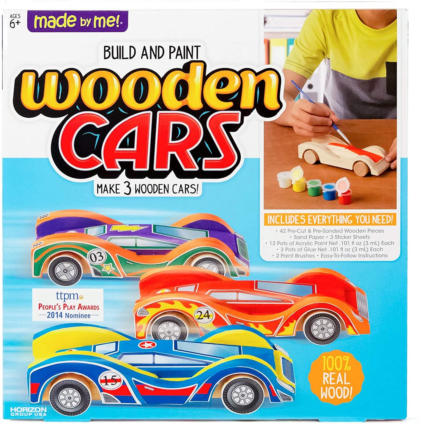Build & Paint Wooden Cars