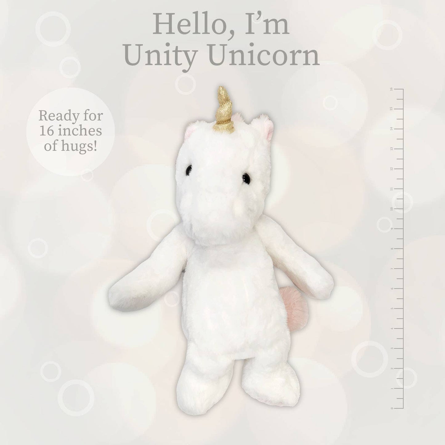 World's Softest Lushee 16 inch - Unity White Unicorn