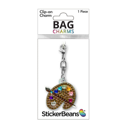Art Palette Rhinestone Bag Charm: O/S