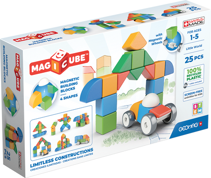 Geomag Magnetic Toys | Magicube Shapes Recycled 25 pcs