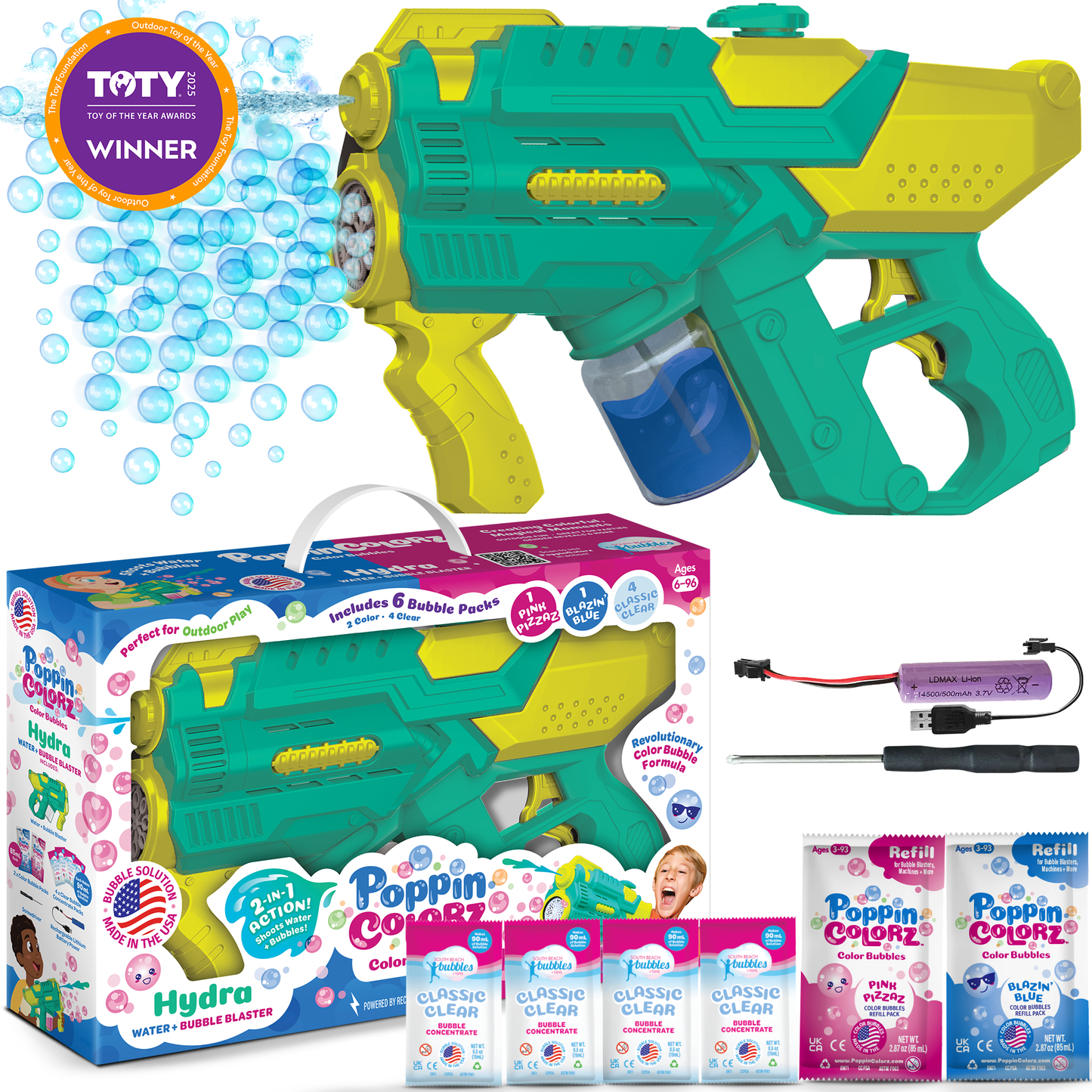 PoppinColorz Hydra: Water & Color Bubble Blaster