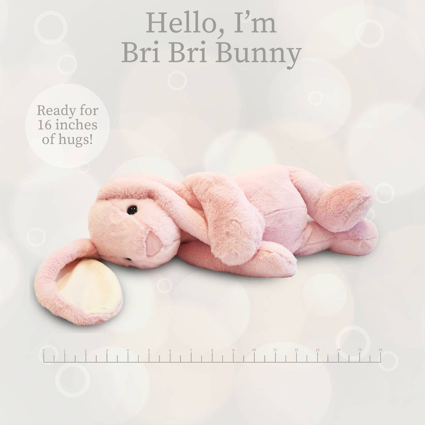 World's Softest Lushee 16 inch - BriBri Pink Bunny Plush Toy