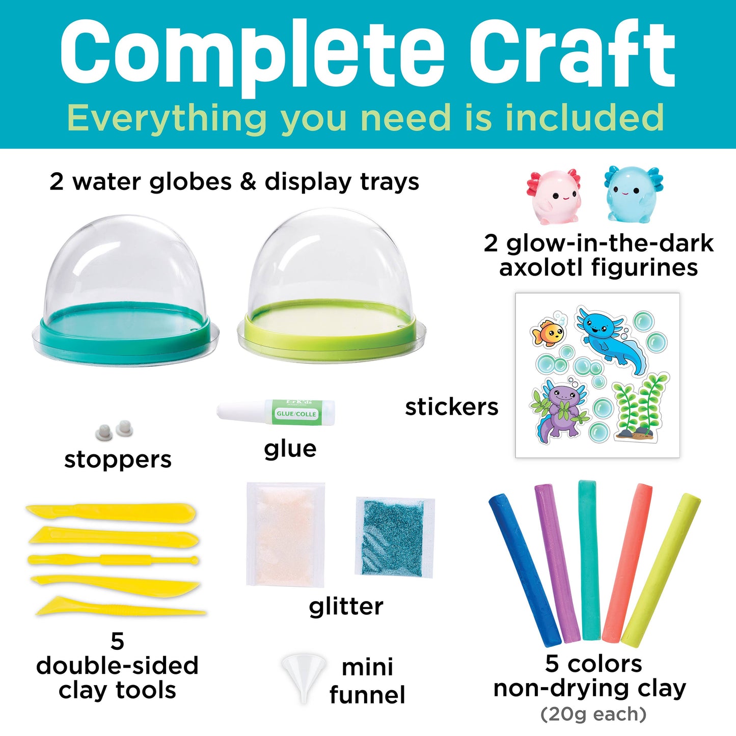 Make Your Own Water Globes – Axolotl Craft Kit Makes 2