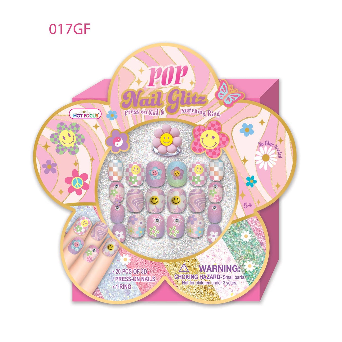 Pop Nail Glitz, Groovy Flower
