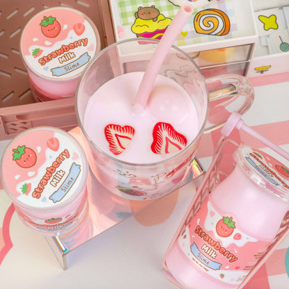 Strawberry Milk Glossy Slime (9pcs/case)