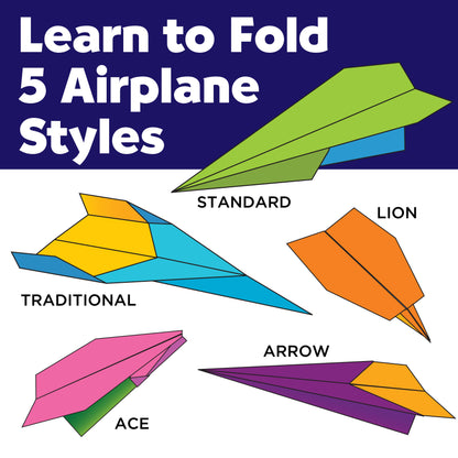 Stunt Squadron Neon Glow Paper Airplanes Craft Kit