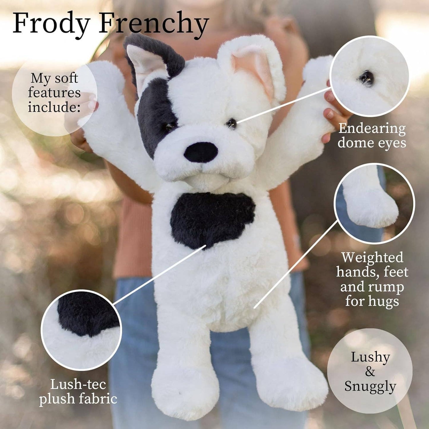 World's Softest Lushee 16 inch - Frody Frenchy Dog
