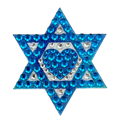 Star of David 2" Rhinestone Sticker: O/S