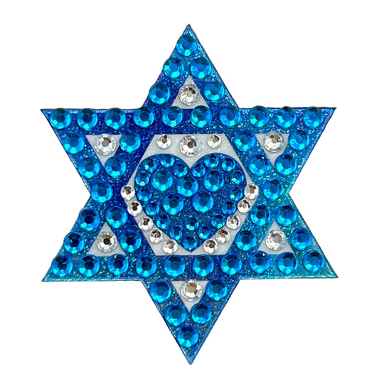 Star of David 2" Rhinestone Sticker: O/S