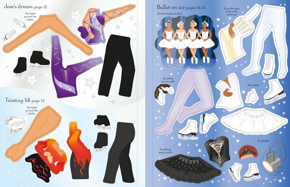Sticker Dolly Dressing Ice Skaters