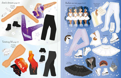 Sticker Dolly Dressing Ice Skaters