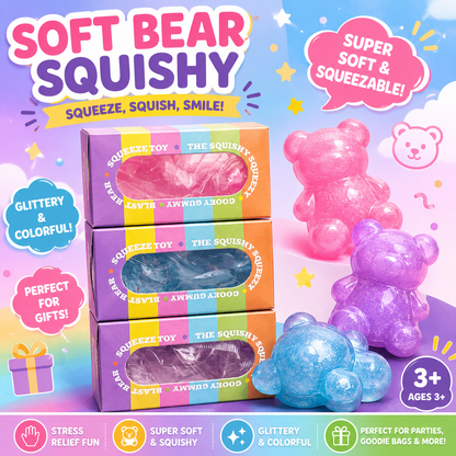 Soft Bear Squishy Toy – Sensory Stress Relief Fidget