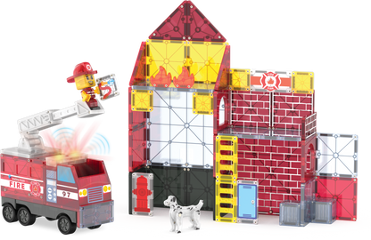 Magna-Tiles Fire Station 50-Piece Set