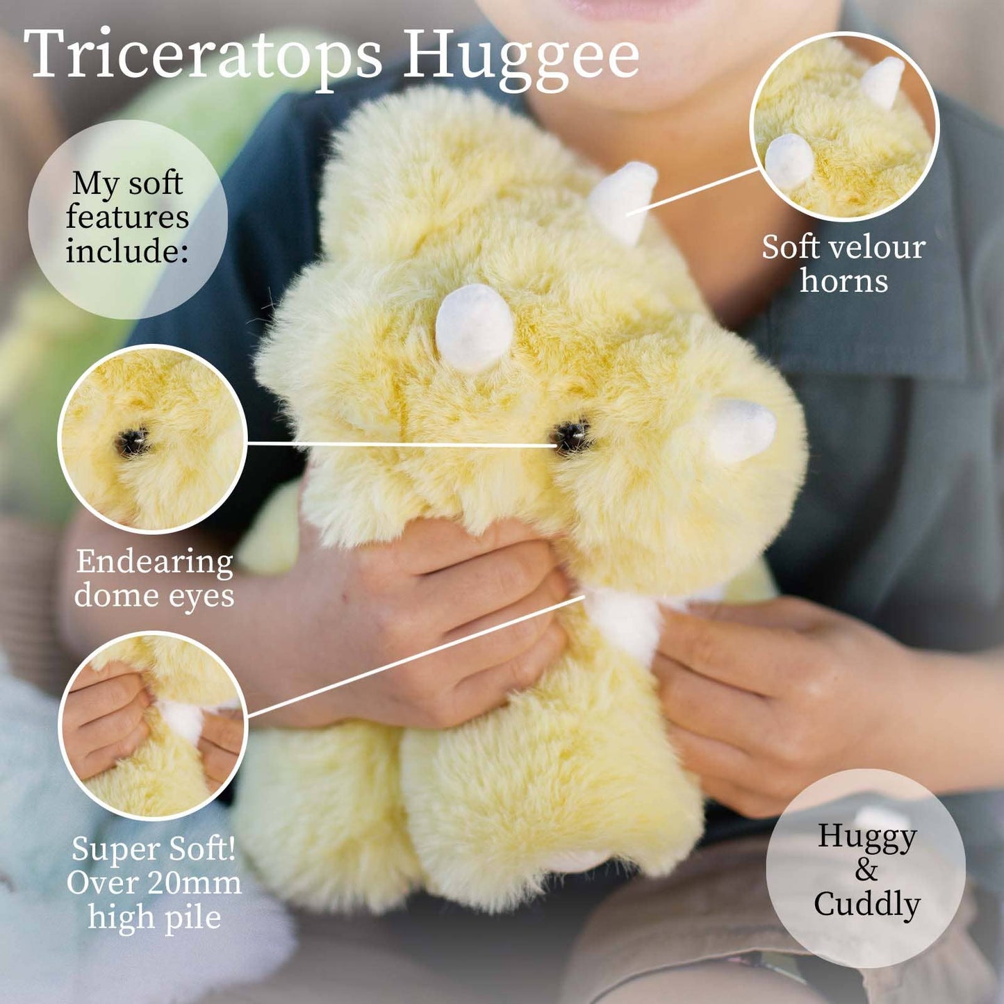 World's Softest 11 inch - Baby Yellow Triceratops