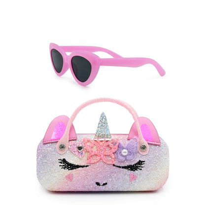 Gwen Heart Butterfly Crown Glitter Case and Sunglasses