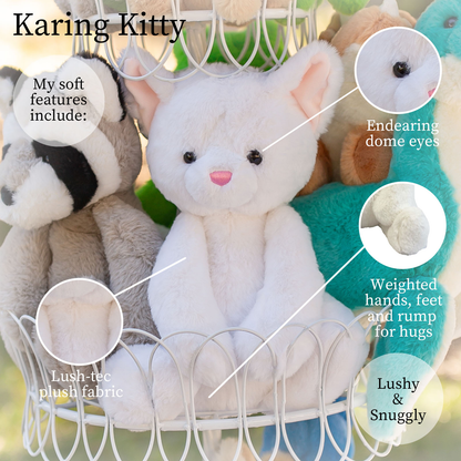 World's Softest Lushee 16 inch - Karing Kitty White