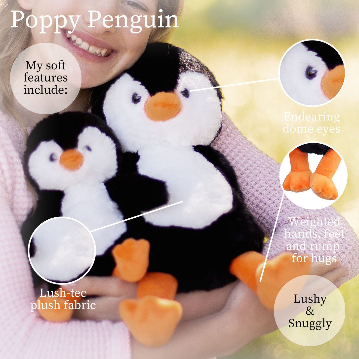 World's Softest Lushees 16" - Poppy Penguin