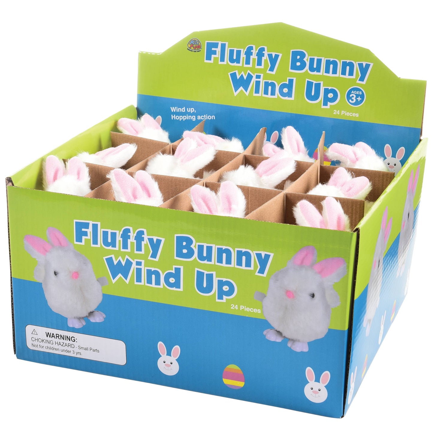 Fluffy Bunny Wind-Up 24-unit Display