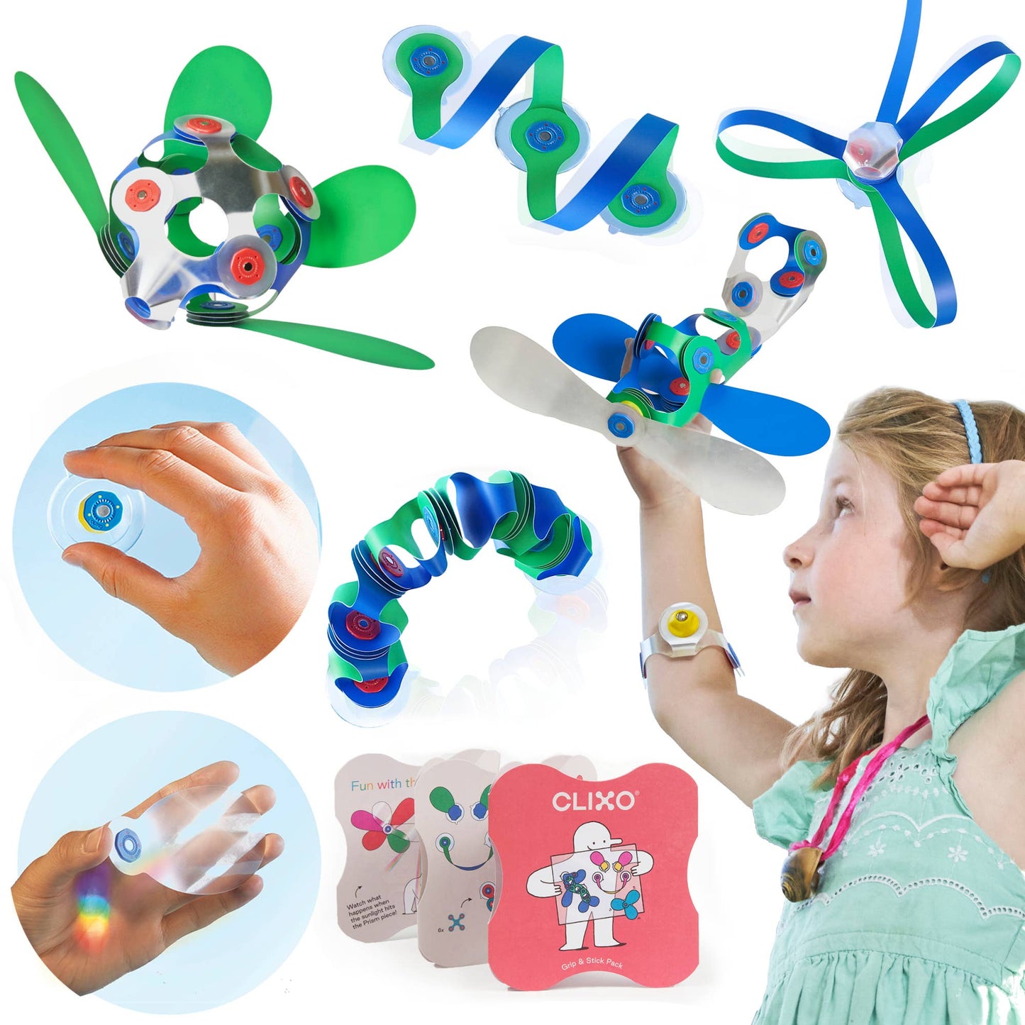 Clixo Window Pack: Blue/Green/Primatic