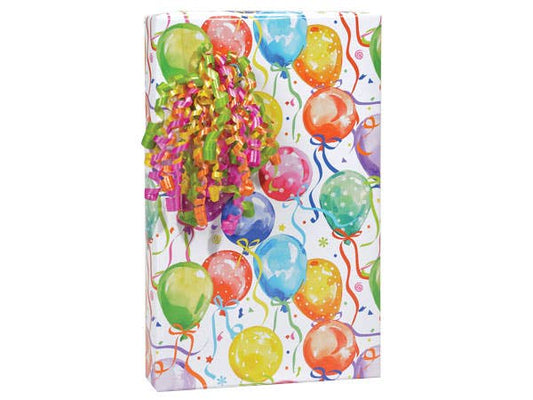 Special Purchase Gift Wrapping Paper: Balloons & Ribbons / 1 Pack / 24"x417'